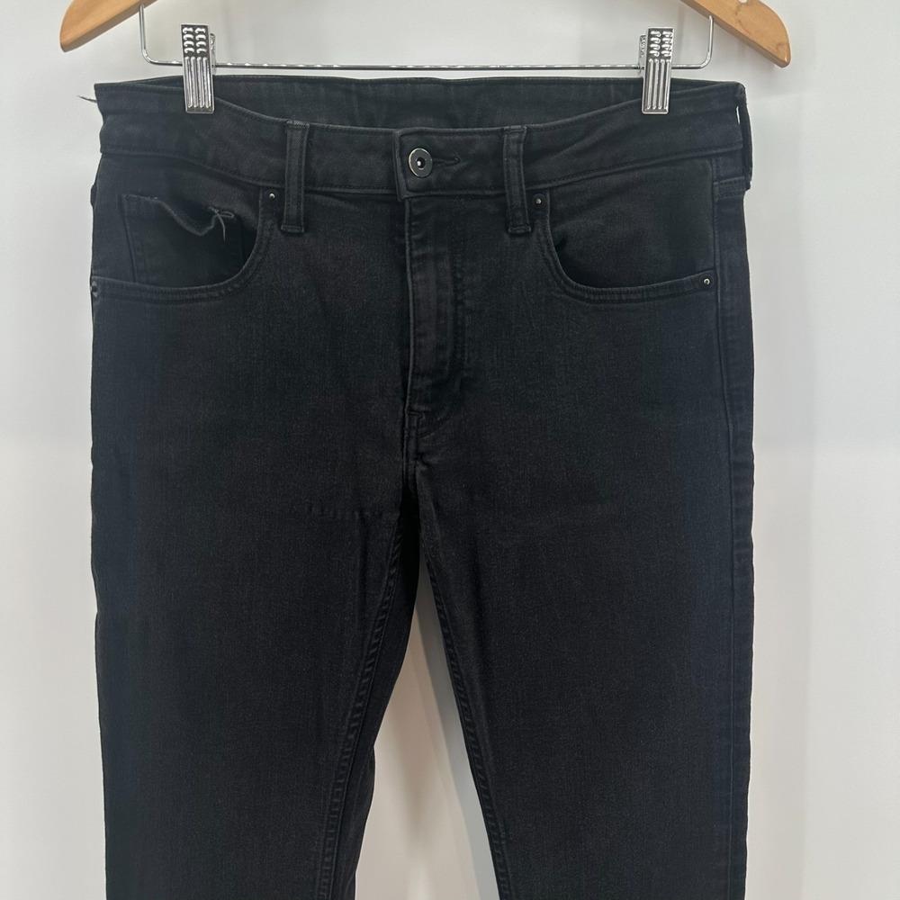 True Classic Jeans Mens 31 Black Denim Stretch Skinny Mid Rise 5-Pocket Everyday